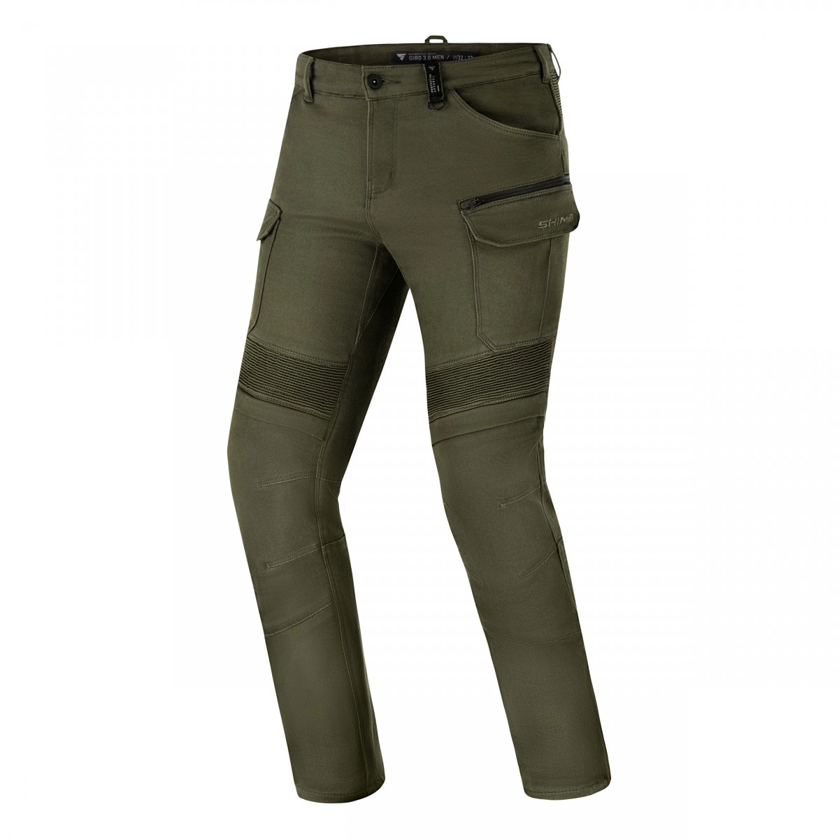 Jeansy motocyklowe SHIMA GIRO 3.0 KHAKI zielony