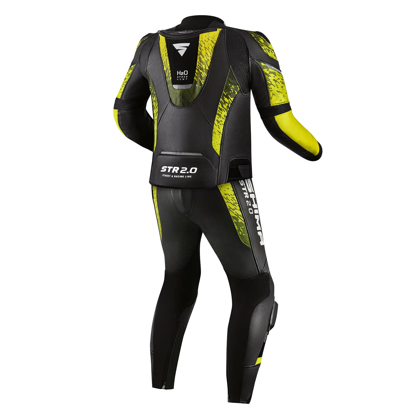 Kombinezon dwuczęściowy SHIMA STR 2.0 BLACK/YELLOW FLUO czarny żółty fluo - obrazek 2